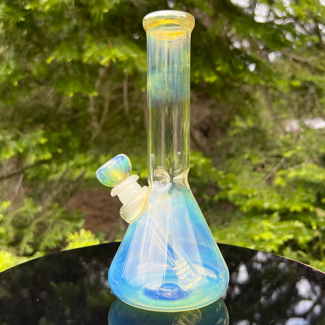 8" Fumed Beaker Bong Glass Pipe Mary Jane's Glass   