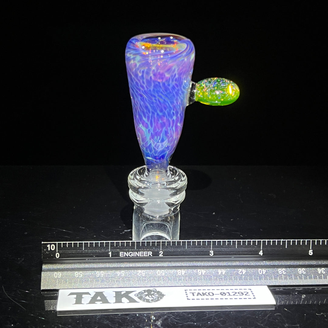 14mm Purple Nebula Pullslide With Crushed Opal UV Marble Accessory Tako Glass   