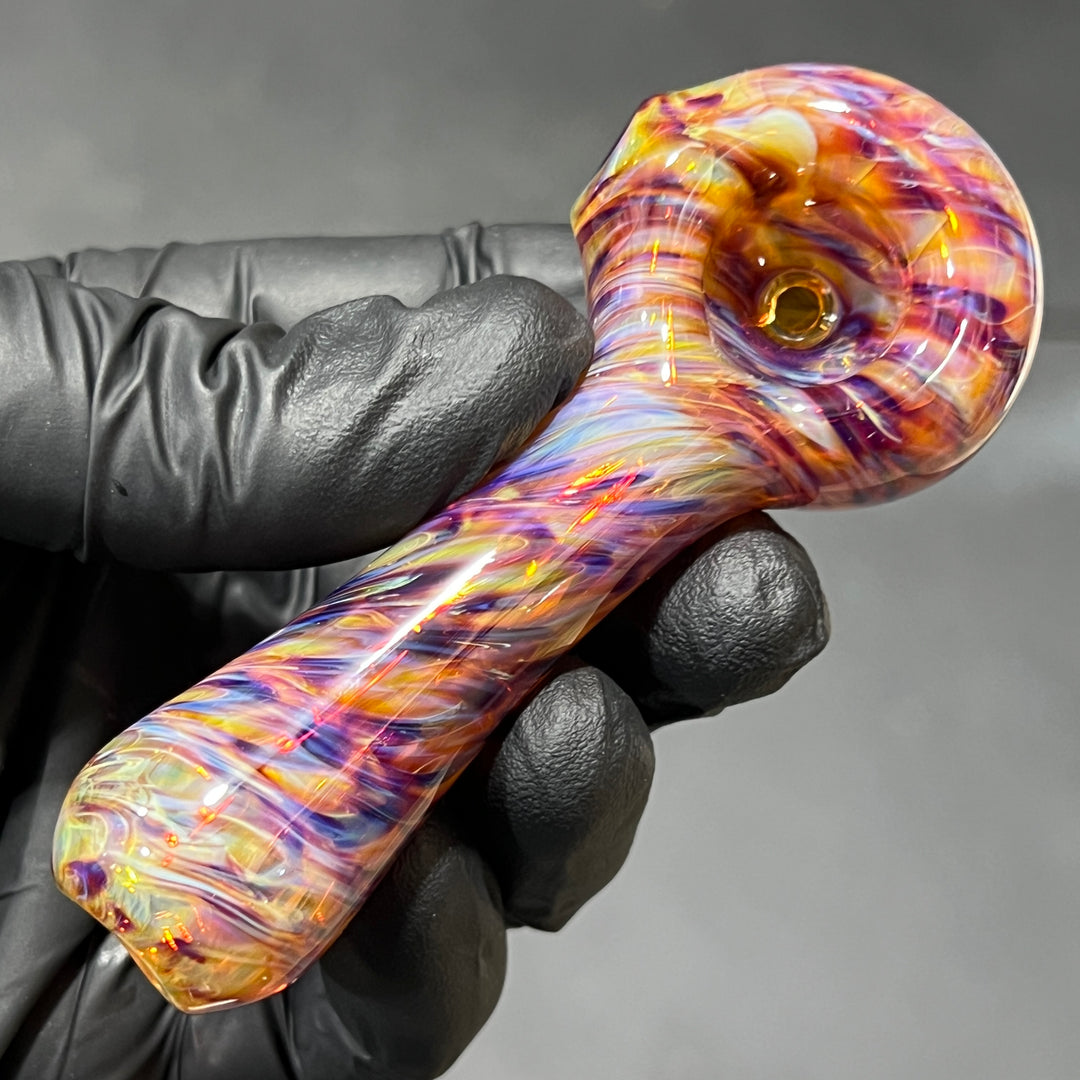 Multi-colored Purple Pipe Glass Pipe Jedi Glassworks