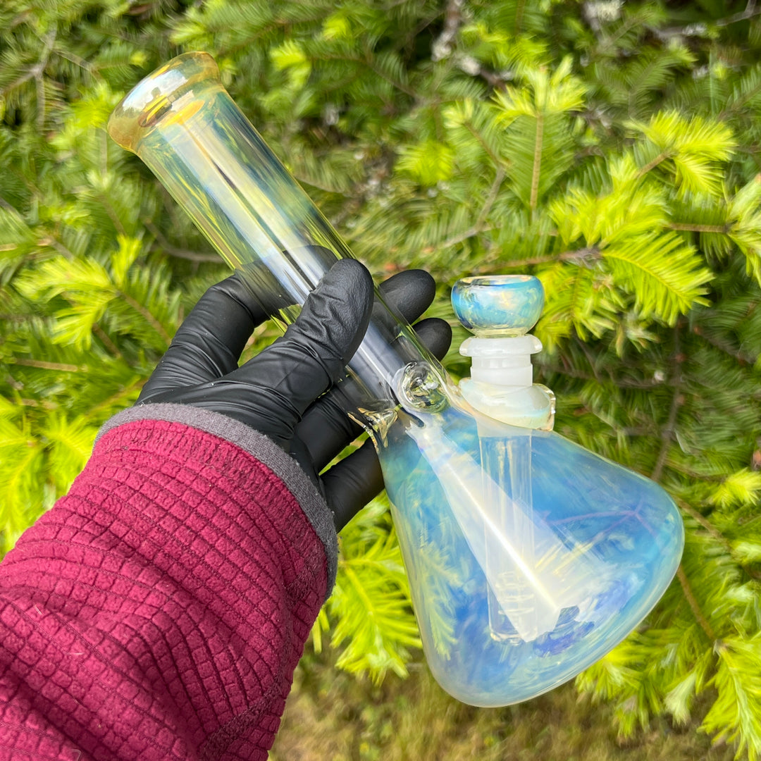 8" Fumed Beaker Bong Glass Pipe Mary Jane's Glass   