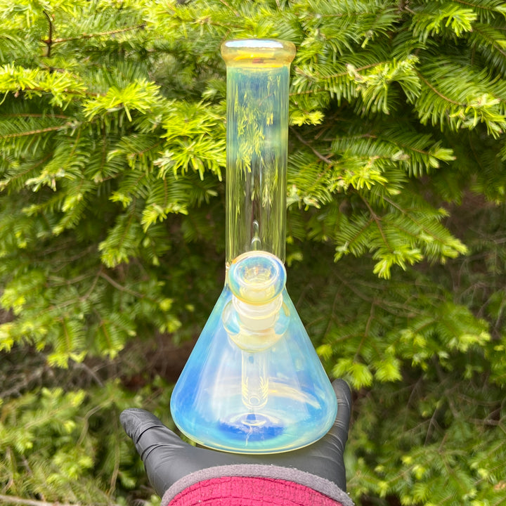 8" Fumed Beaker Bong Glass Pipe Mary Jane's Glass   