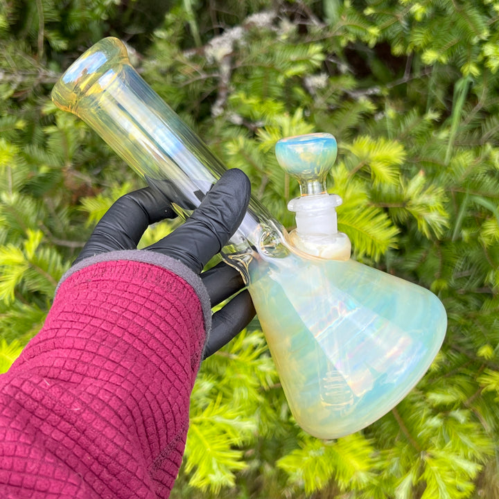 8" Fumed Beaker Bong Glass Pipe Mary Jane's Glass   