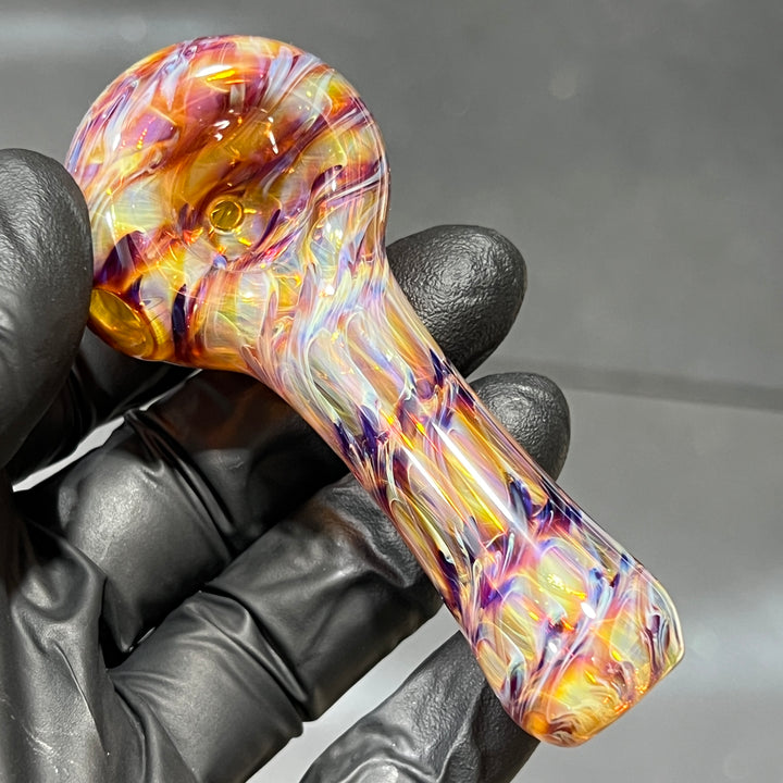 Multi-colored Purple Pipe Glass Pipe Jedi Glassworks