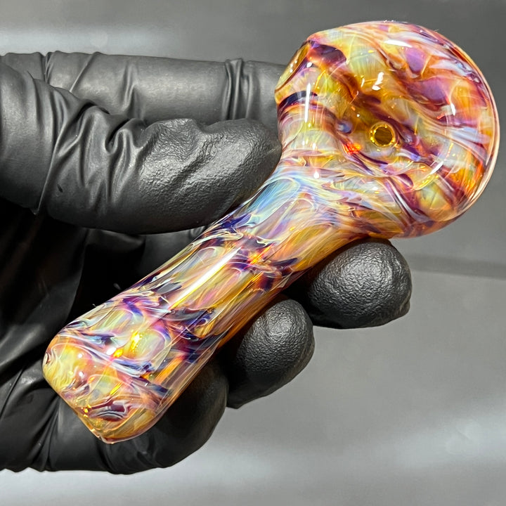 Multi-colored Purple Pipe Glass Pipe Jedi Glassworks