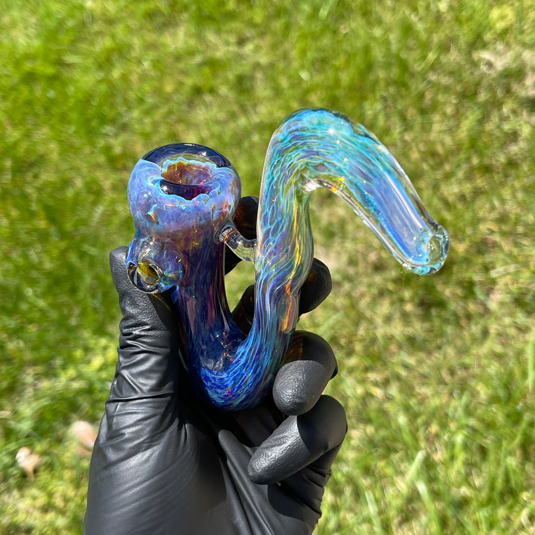 Purple Nebula Swoop Pipe Glass Pipe Tako Glass   