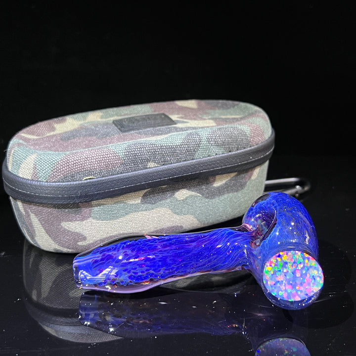 Purple Plasma Pipe with Huge Opal Coin + Case Combo Glass Pipe Tako Glass   