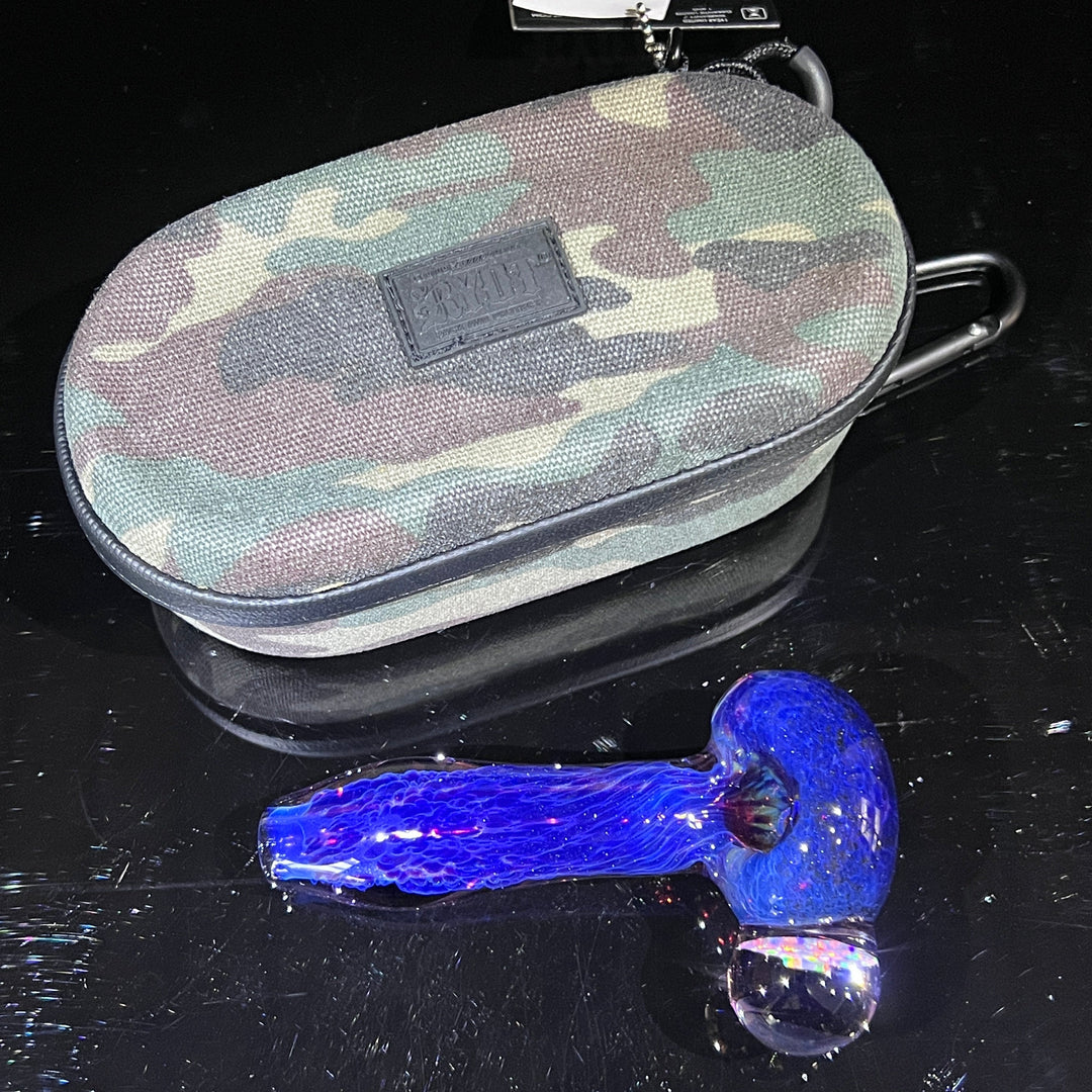 Purple Plasma Pipe with Huge Opal Coin + Case Combo Glass Pipe Tako Glass   