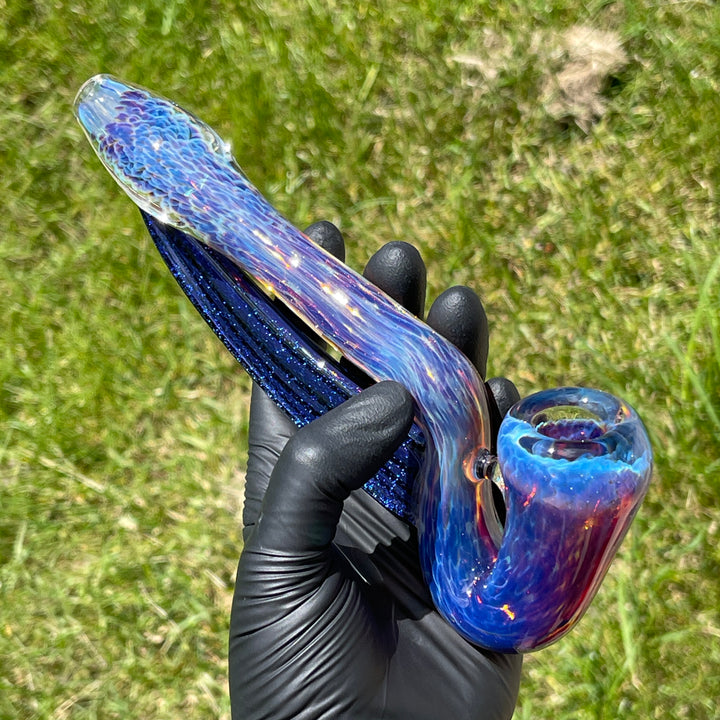 Purple Nebula Swoop Pipe Glass Pipe Tako Glass   