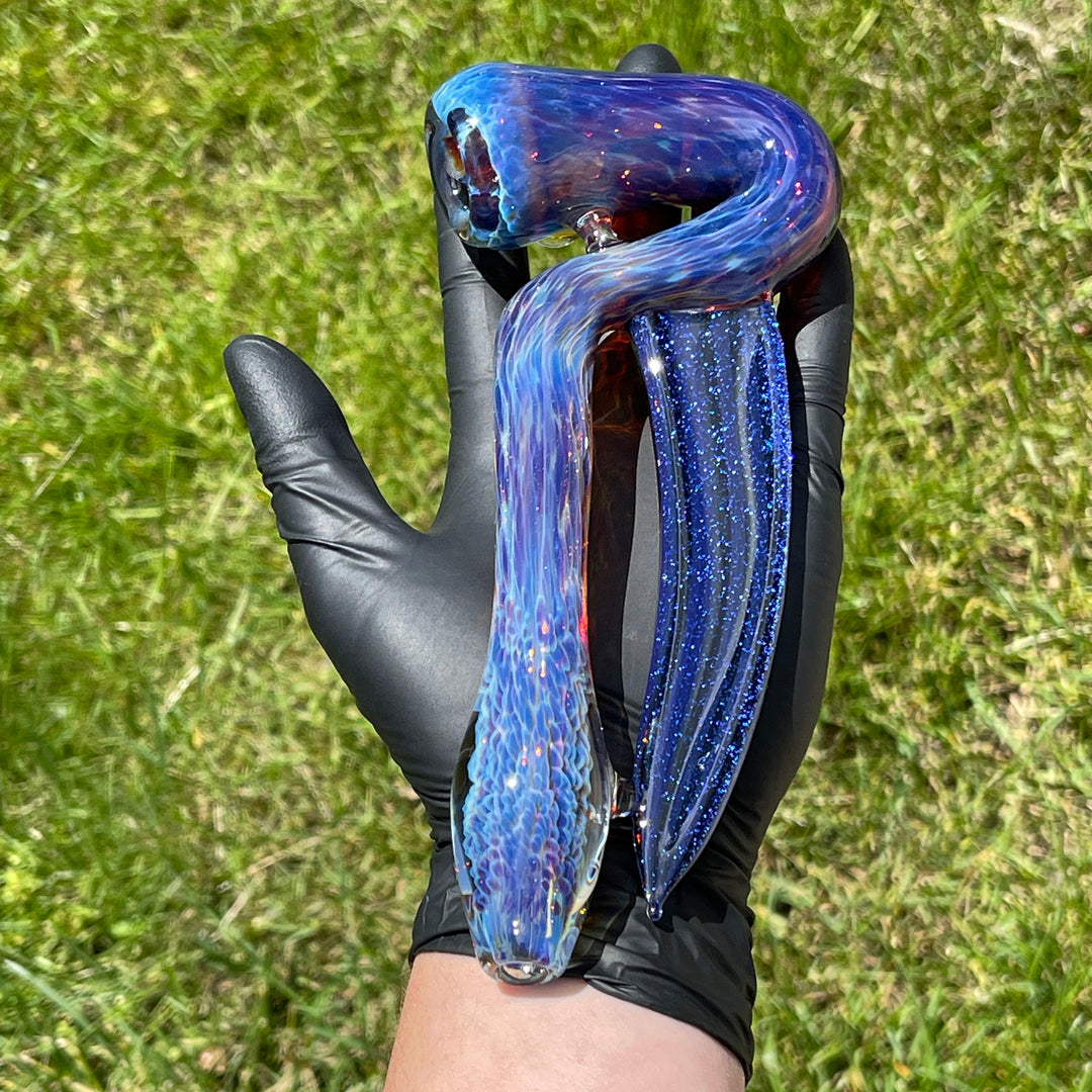 Purple Nebula Swoop Pipe Glass Pipe Tako Glass   