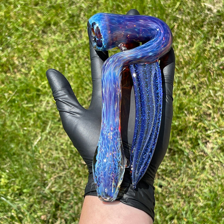 Purple Nebula Swoop Pipe Glass Pipe Tako Glass   