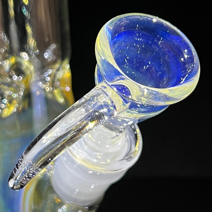 12" Ripple Fume Beaker Bong + Pull Slide Combo Glass Pipe TG   