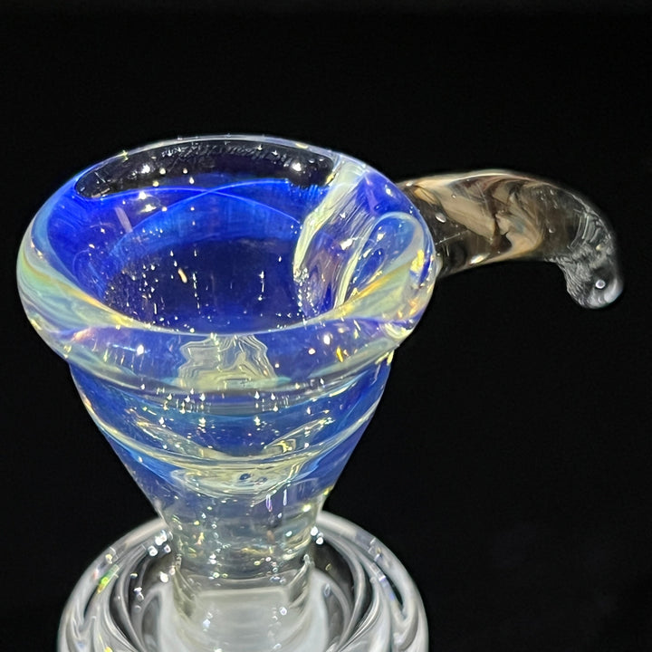 12" Ripple Fume Beaker Bong + Pull Slide Combo Glass Pipe TG   