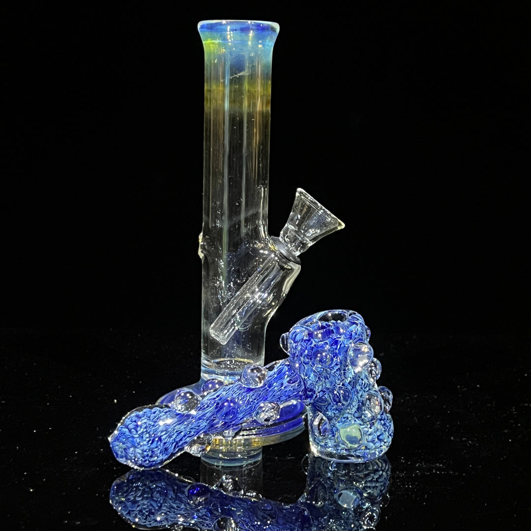 Mini Bong + Ocean Blue Hammer Combo Glass Pipe Mary Jane's Glass