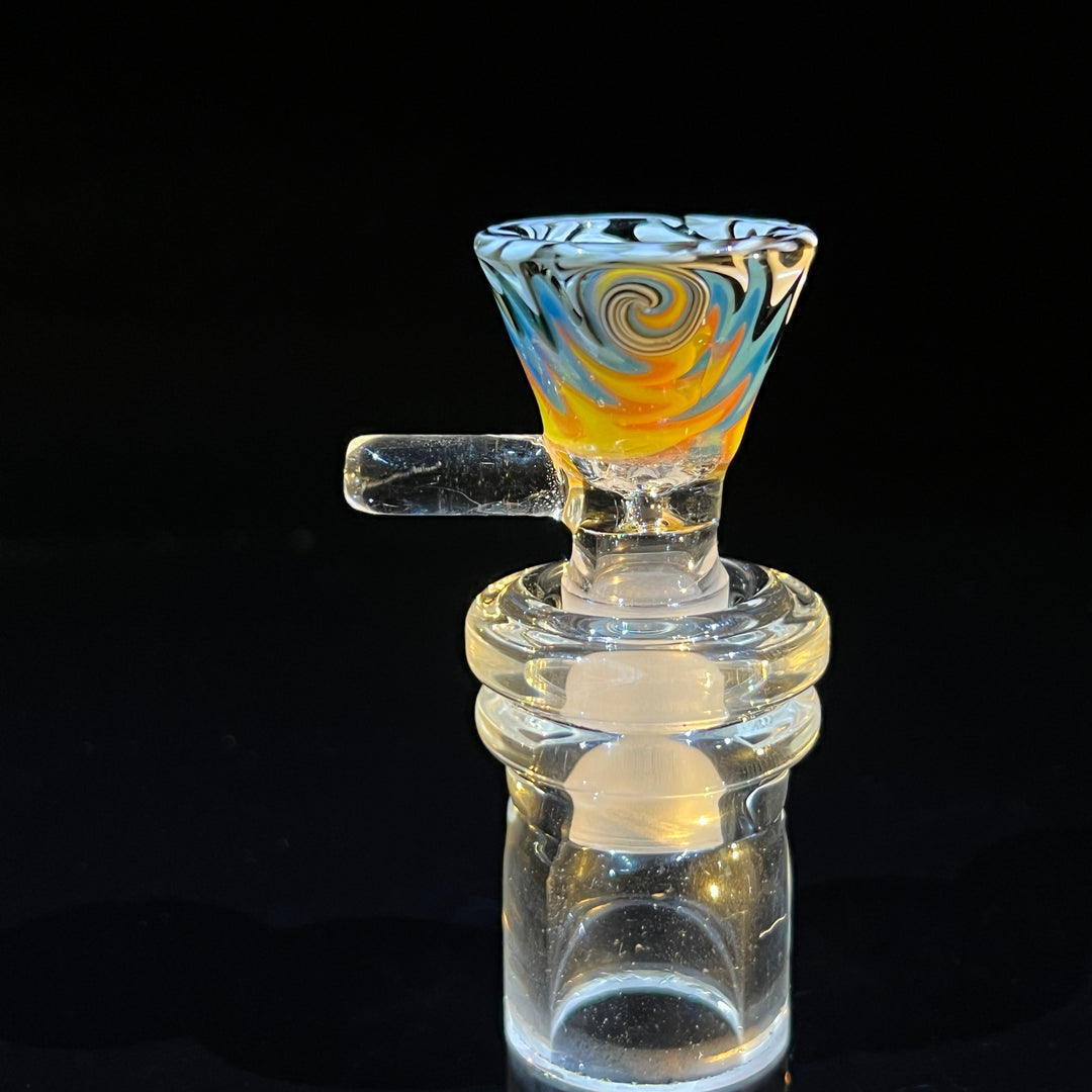 50 X 5 Fumed Beaker Bong 10" + Pull Slide Combo Glass Pipe TG   