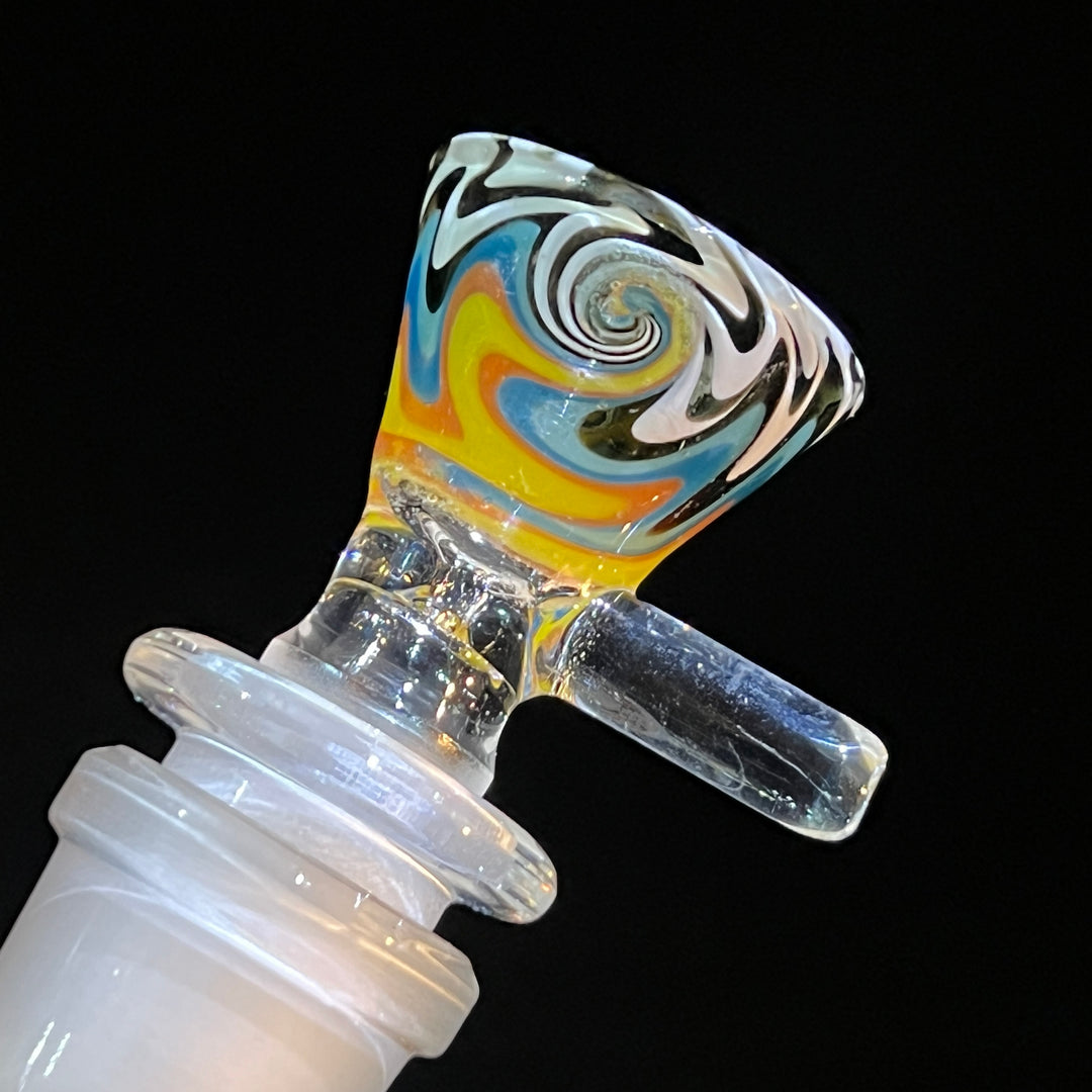 50 X 5 Fumed Beaker Bong 10" + Pull Slide Combo Glass Pipe TG   