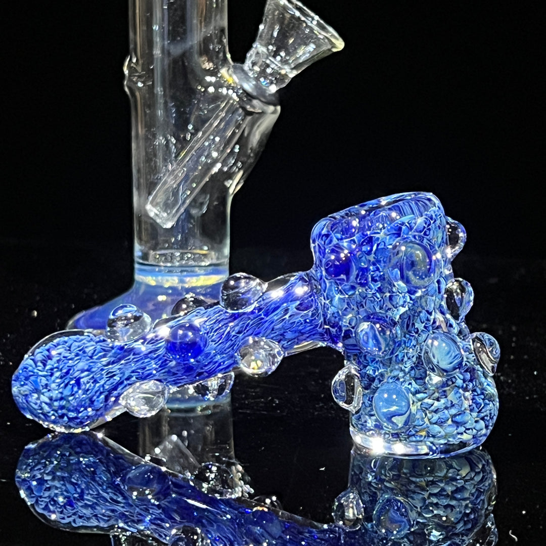 Mini Bong + Ocean Blue Hammer Combo Glass Pipe Mary Jane's Glass