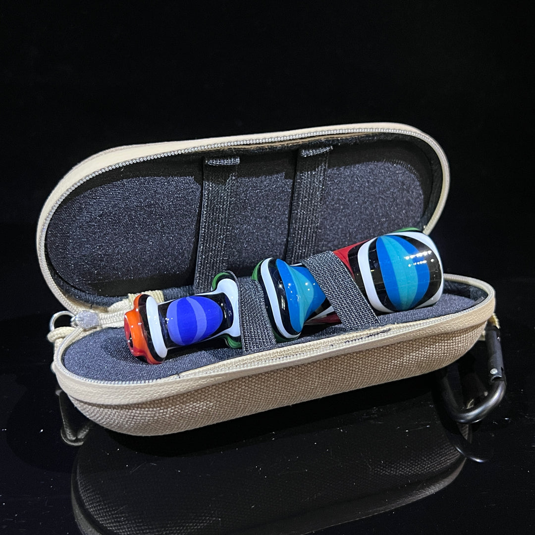 Heady Beachball Chillum + Case Combo Glass Pipe TG   