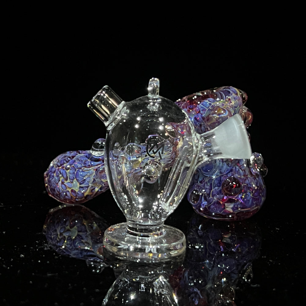 Martian Bubbler + Purple Marble hammer Combo Glass Pipe TG