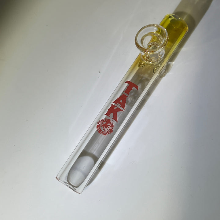 Silver Fume Shooter Glass Pipe Tako Glass Red