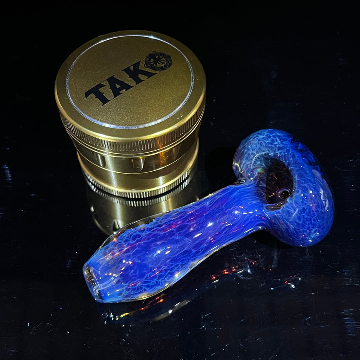 Purple Nebula Pipe + Grinder Combo Glass Pipe Tako Glass   