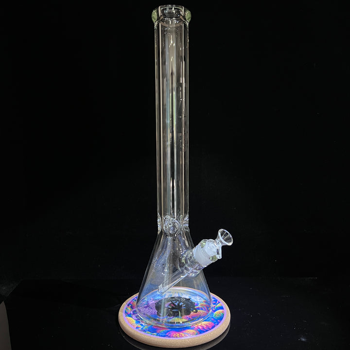 9 mm TAKO Label Beaker Bong Black-18" + Mood Matt Combo Glass Pipe TG   