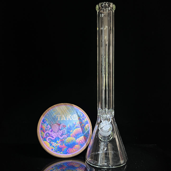 9 mm TAKO Label Beaker Bong Black-18" + Mood Matt Combo Glass Pipe TG   