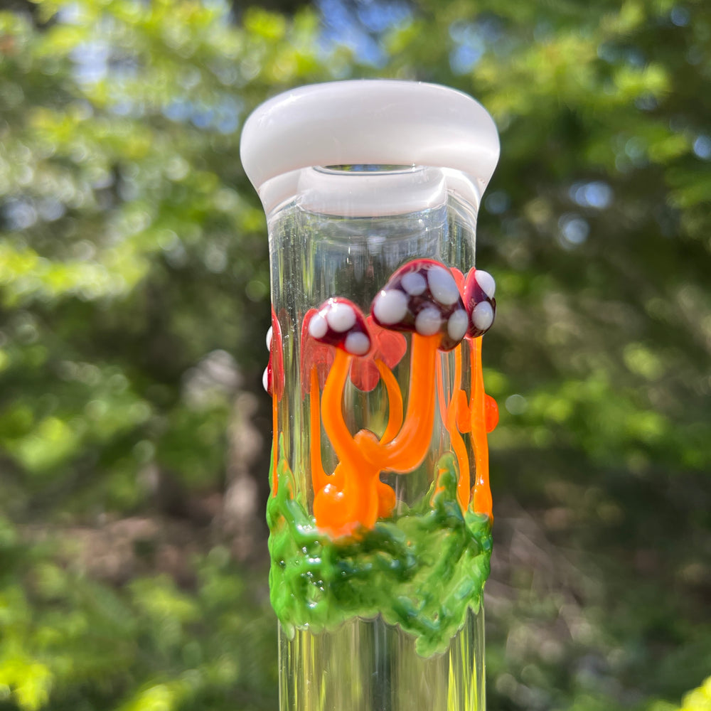 10" Mushroom Beaker Bong Glass Pipe Mary Jane's Glass   