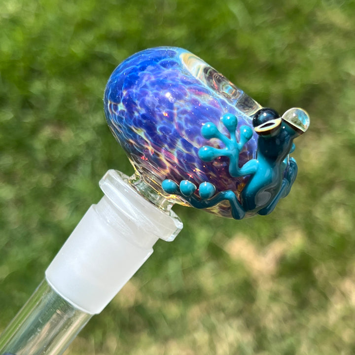 14mm Purple Nebula Frog PullSlide Tako x Beezy Collab Accessory Tako Glass   