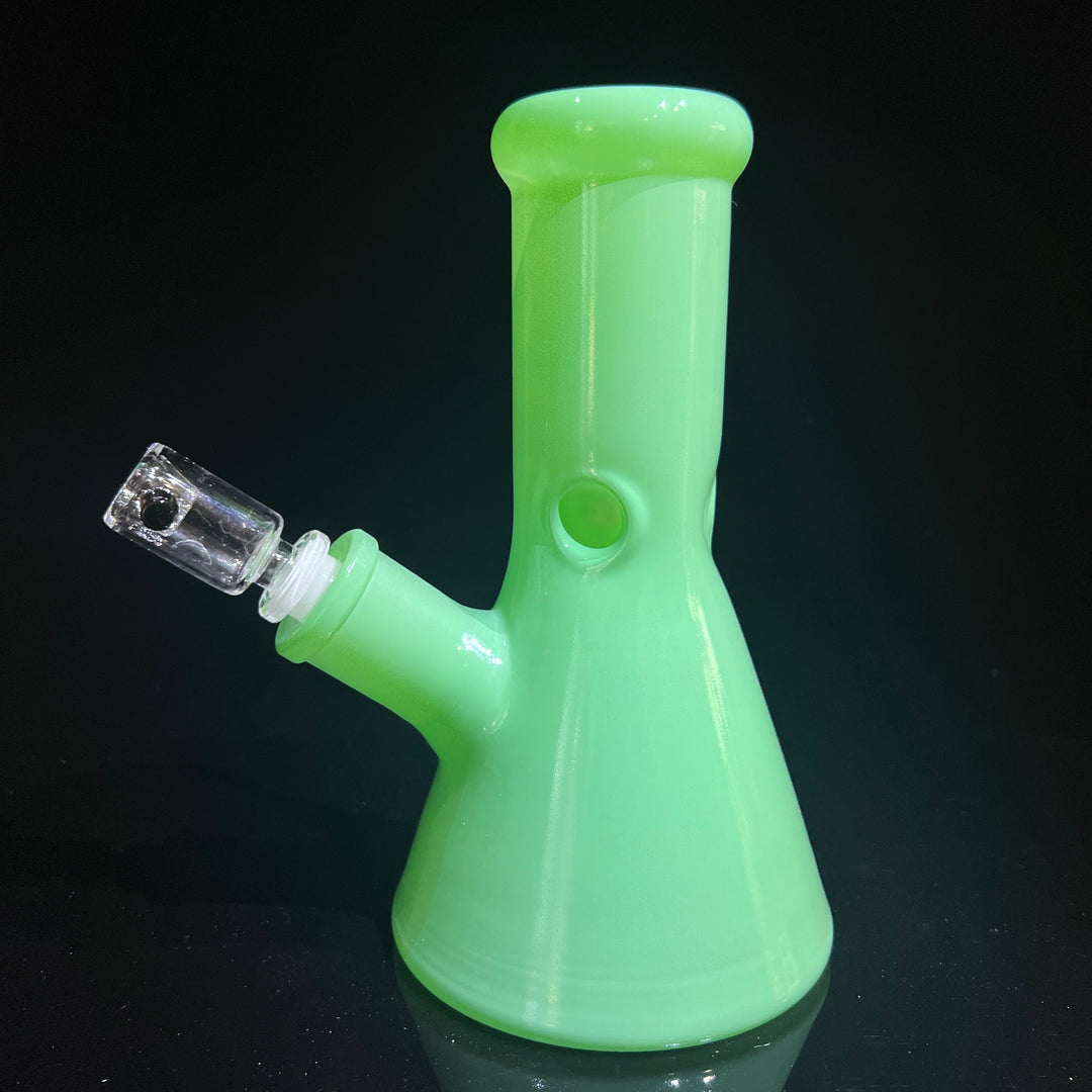 Bright Green 8.5" Thick 9 mm Bong + Bonus Pullslides combo Glass Pipe TG   