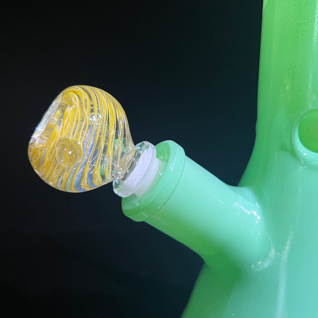 Bright Green 8.5" Thick 9 mm Bong + Bonus Pullslides combo Glass Pipe TG   