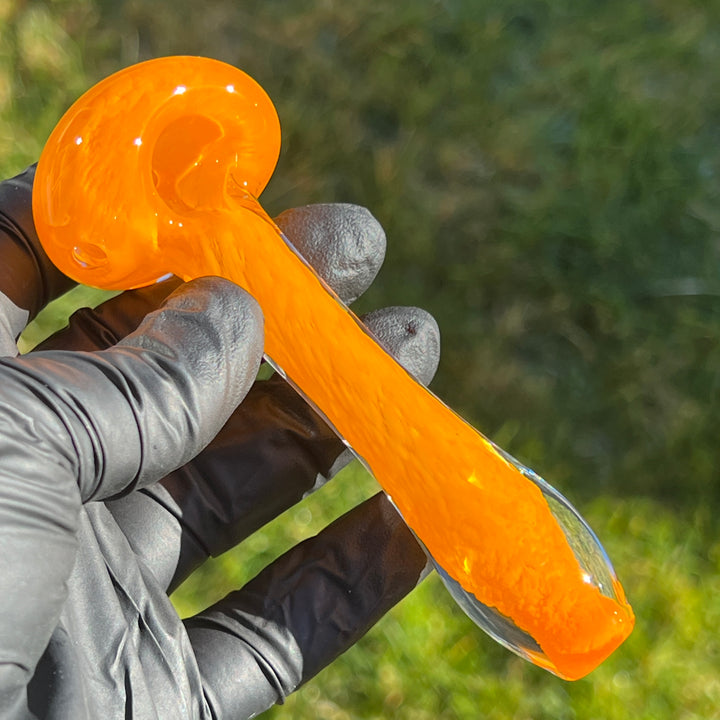 Tangerine Frit Pipe Glass Pipe Beezy Glass