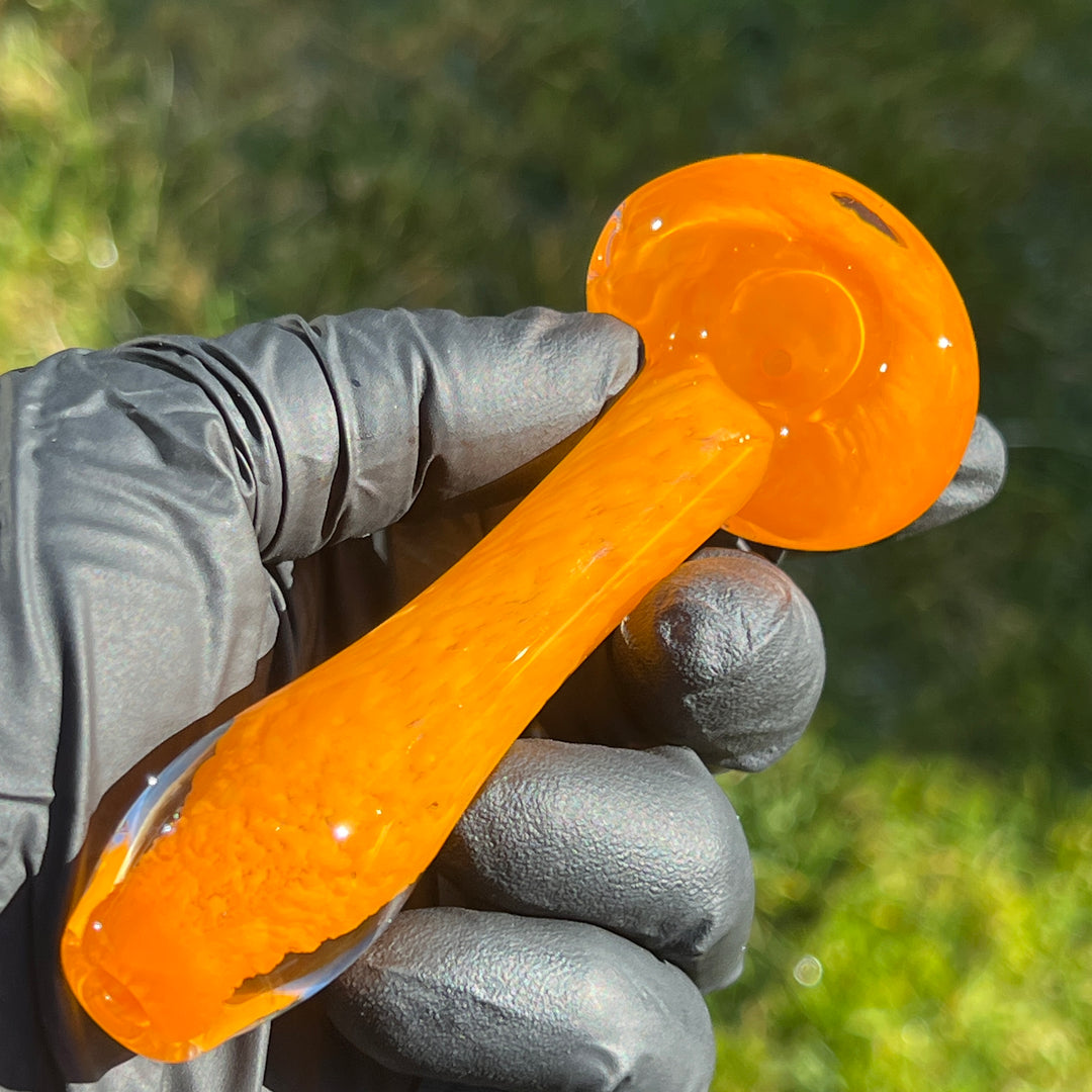 Tangerine Frit Pipe Glass Pipe Beezy Glass