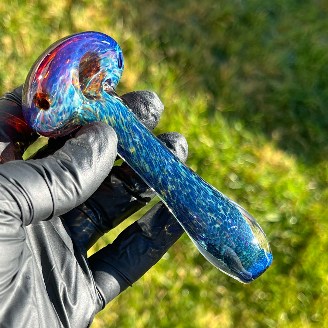 Blue Frit Pipe Glass Pipe Beezy Glass