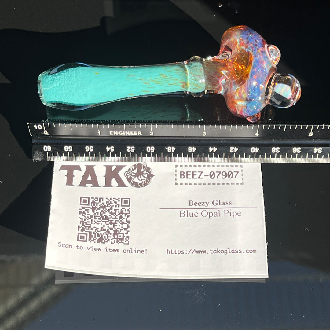 Blue Opal Pipe Glass Pipe Beezy Glass