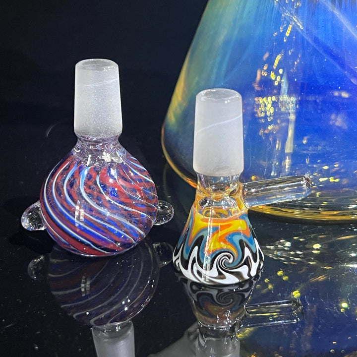 50 X 5 Fumed Beaker Bong 10" + Pull Slide Combo Glass Pipe TG   