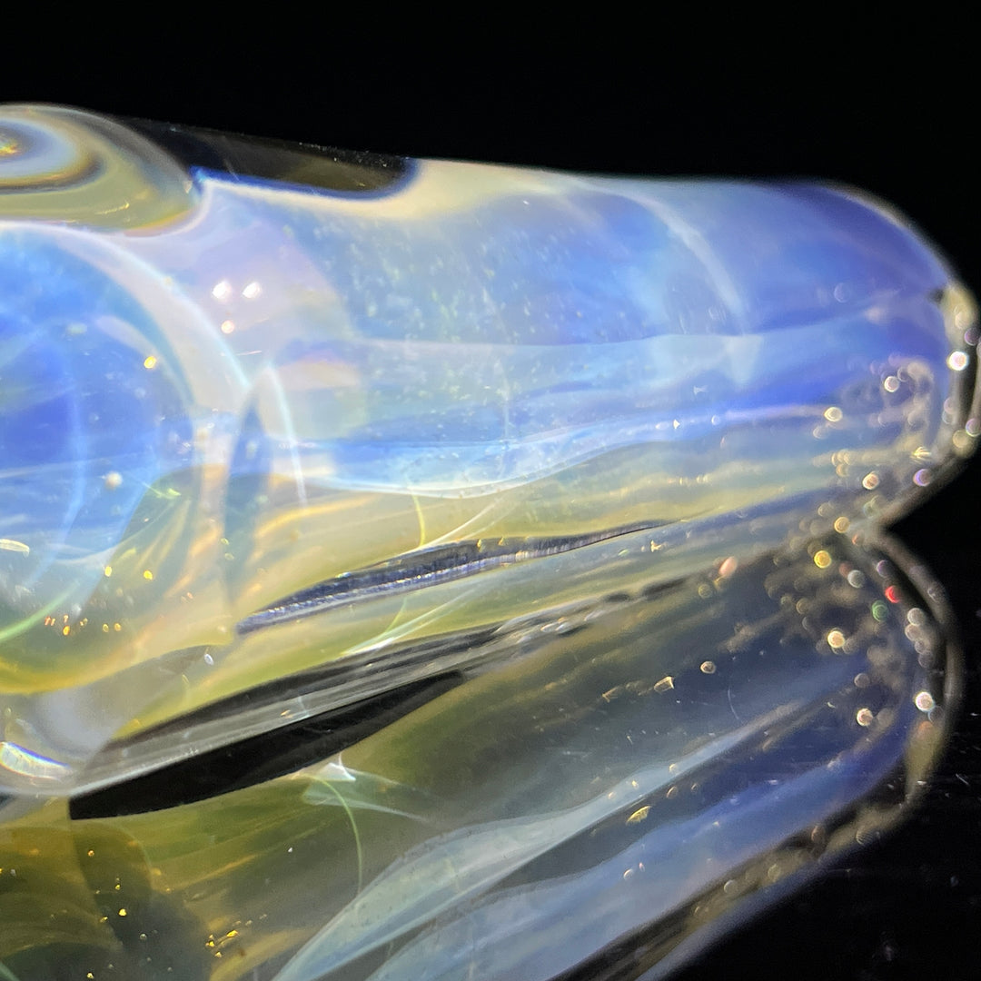 Custom 50/50 Faceted Egyptian Glass Chillum Glass Pipe Tako Glass