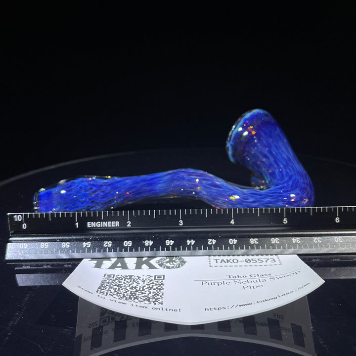 Purple Nebula Swoop Pipe Glass Pipe Tako Glass   