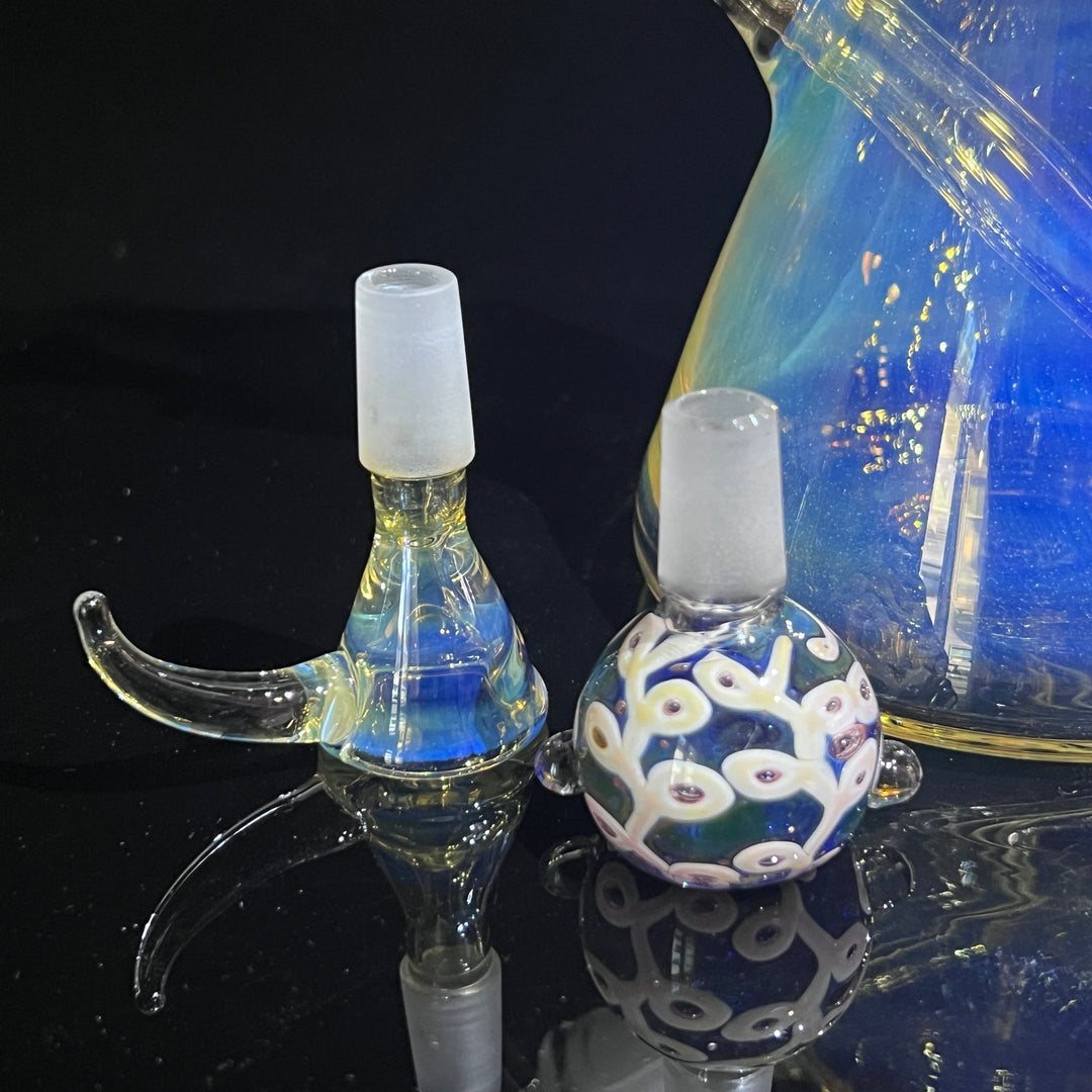 50 X 5 Fumed Beaker Bong 10" + Pull Slide Combo Glass Pipe TG   