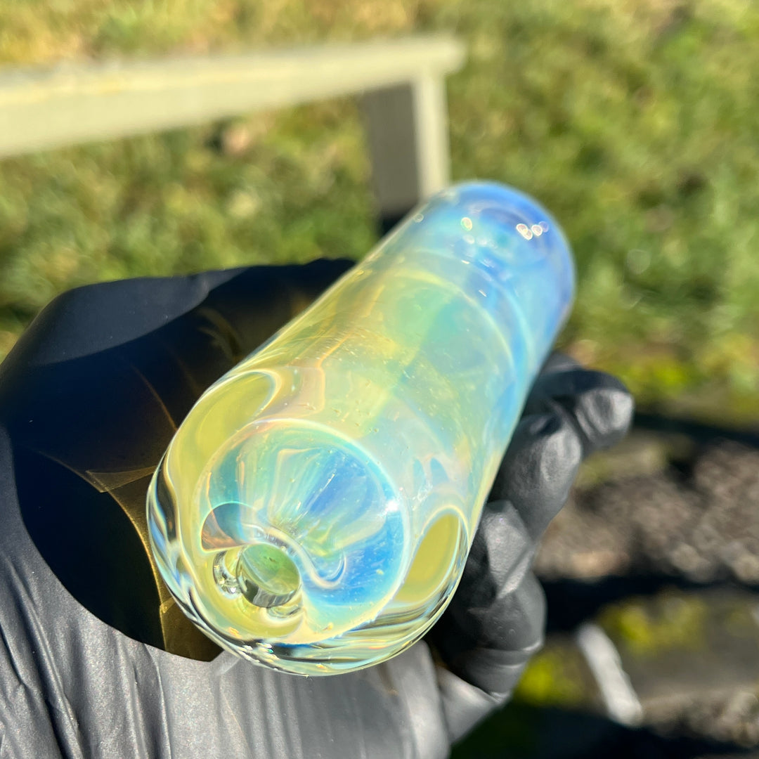 Custom 50/50 Faceted Egyptian Glass Chillum Glass Pipe Tako Glass