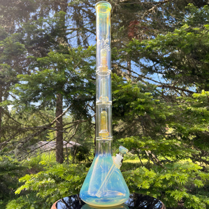 25" Fumed Quad Beaker Bong Glass Pipe Mary Jane's Glass   