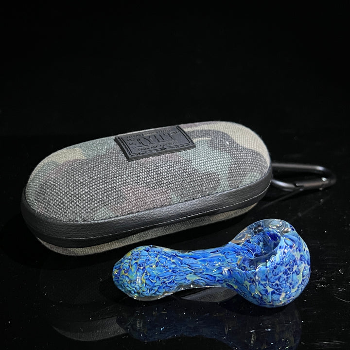 Blue Peanut Pipes + Case Combo Glass Pipe TG   