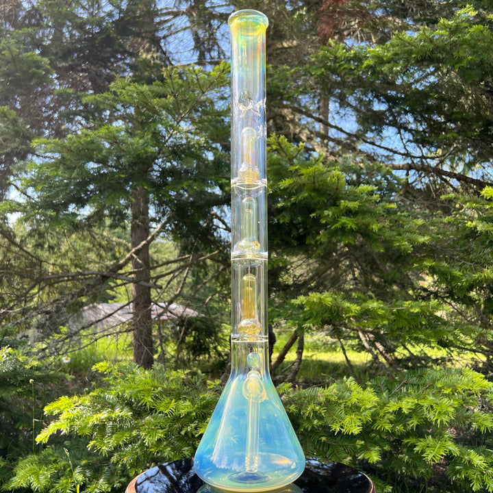 25" Fumed Quad Beaker Bong Glass Pipe Mary Jane's Glass   