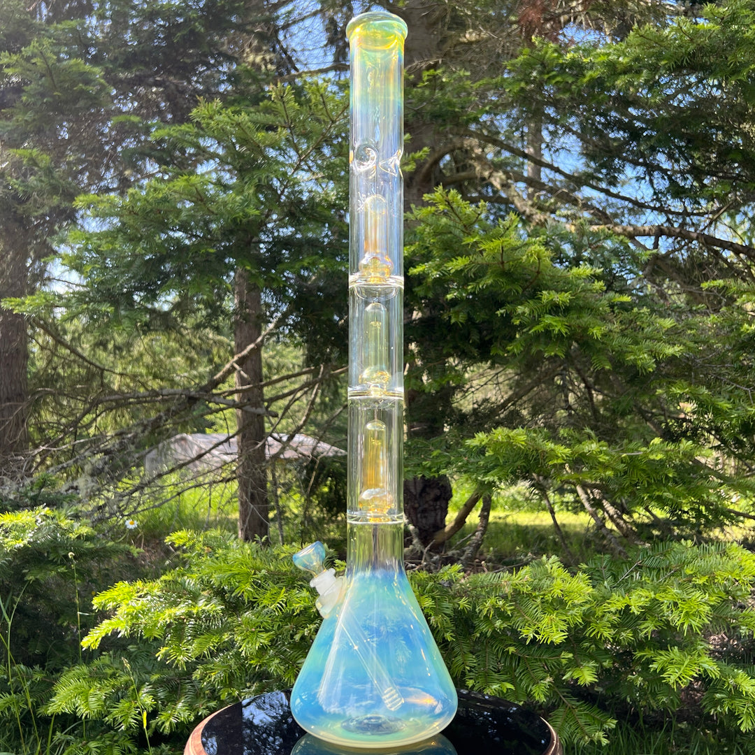 25" Fumed Quad Beaker Bong Glass Pipe Mary Jane's Glass   