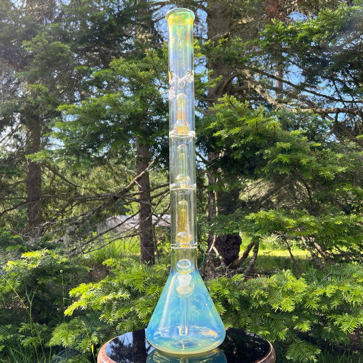 25" Fumed Quad Beaker Bong Glass Pipe Mary Jane's Glass   