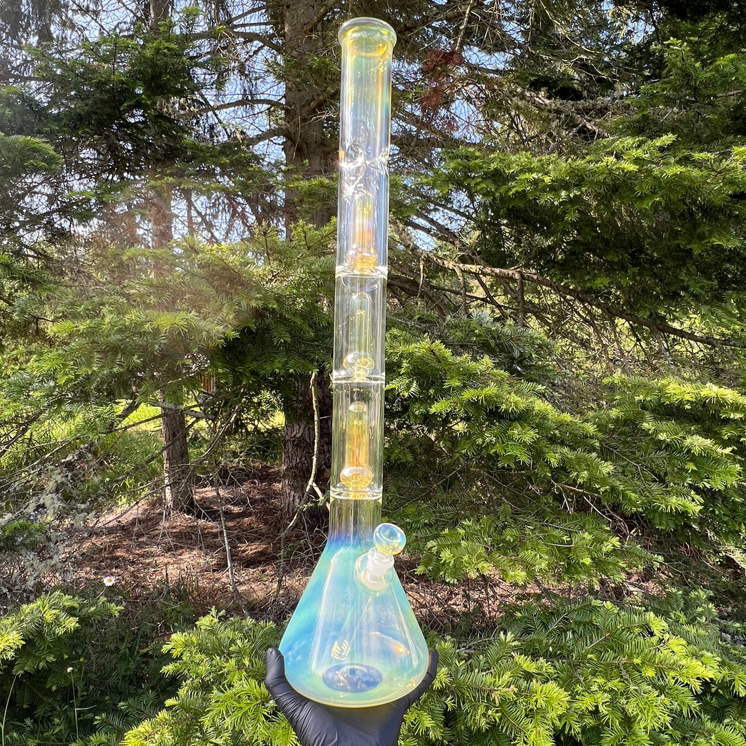 25" Fumed Quad Beaker Bong Glass Pipe Mary Jane's Glass   