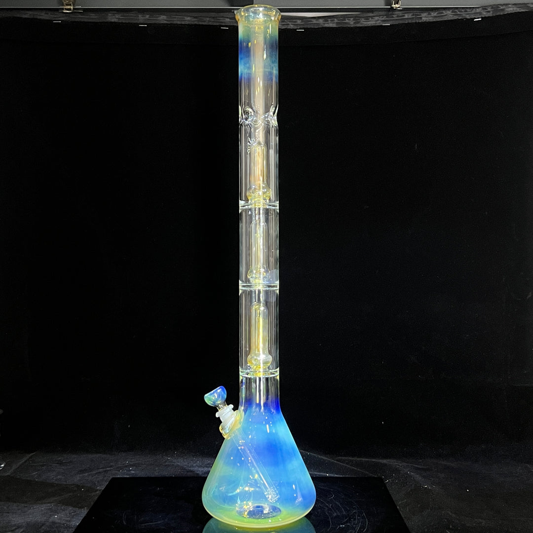 25" Fumed Quad Beaker Bong Glass Pipe Mary Jane's Glass   