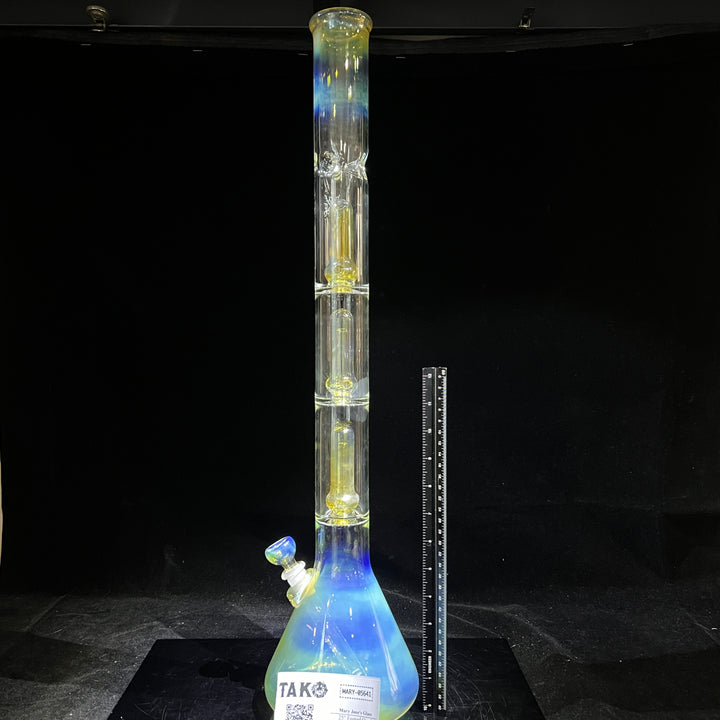 25" Fumed Quad Beaker Bong Glass Pipe Mary Jane's Glass   