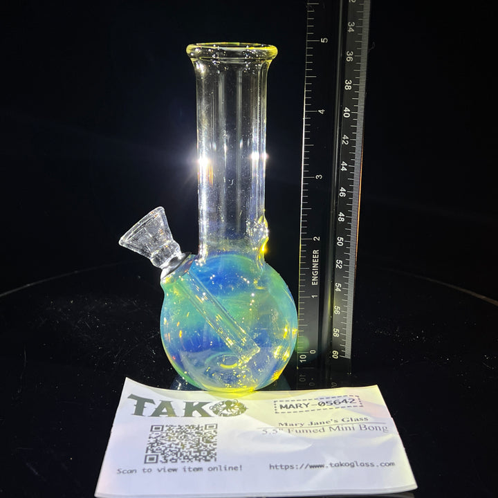 5" Fumed Mini Bong Glass Pipe Mary Jane's Glass   