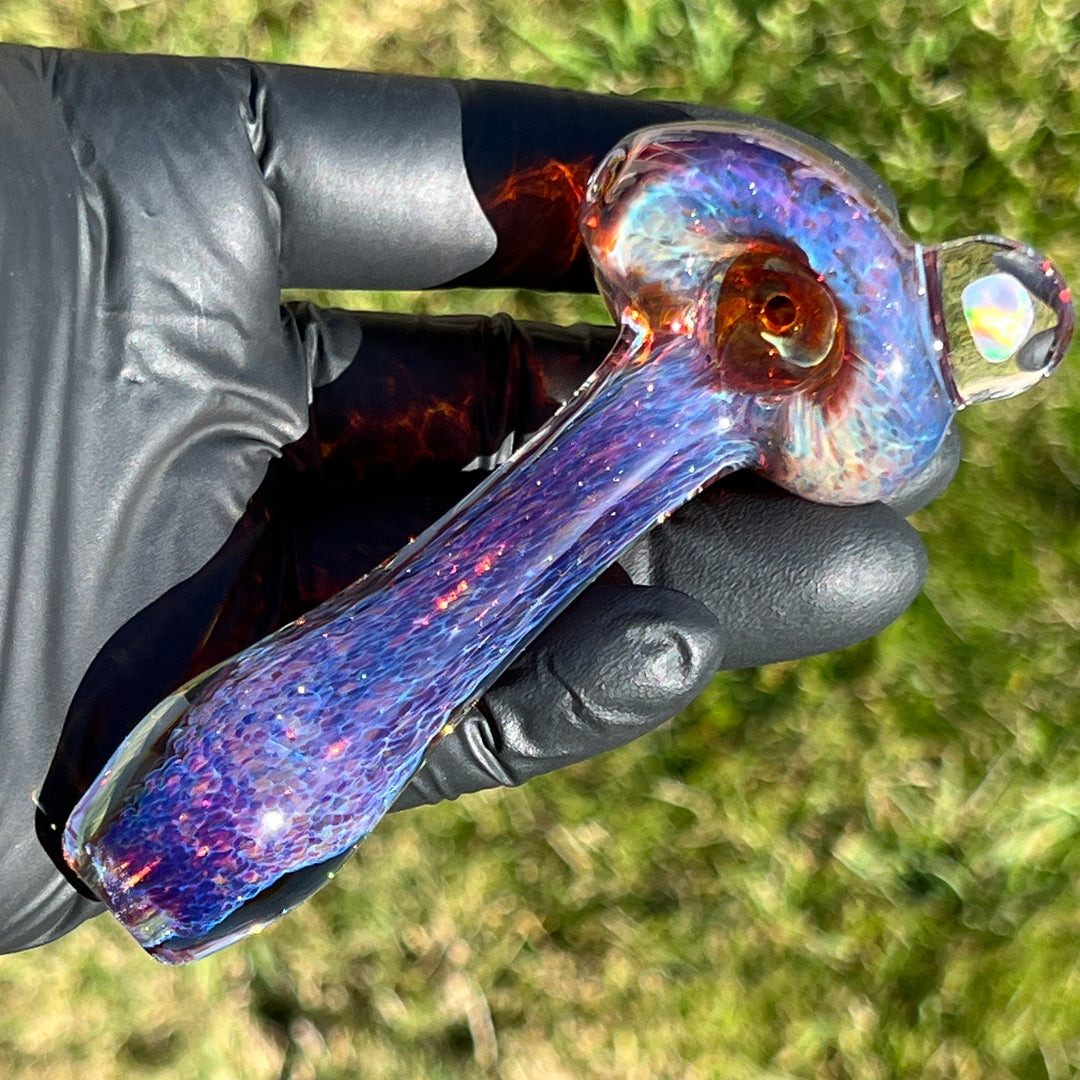 Purple Magic Opal Marble Pipe Glass Pipe Beezy Glass   