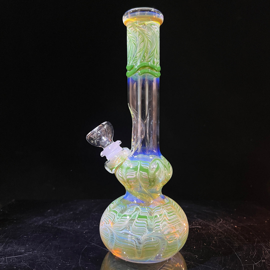 9" Fumed Bubble Bong Glass Pipe Mary Jane's Glass   